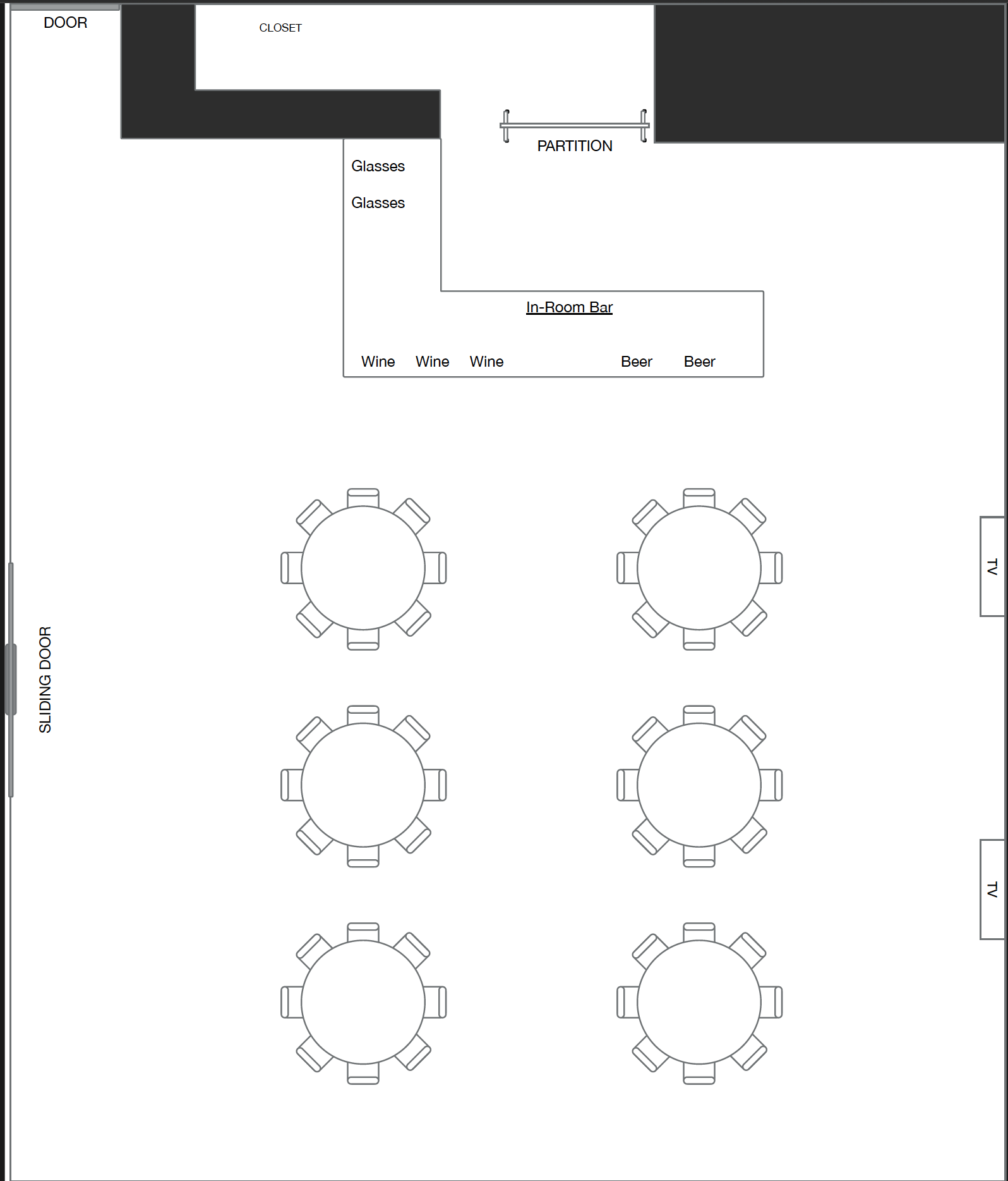 Audrey Room Layout C | OneThirtyFive Prime